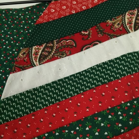 Handmade Christmas Quilted Vest Folded Star Pattern Intricate Holiday OOAK - Picture 7 of 16